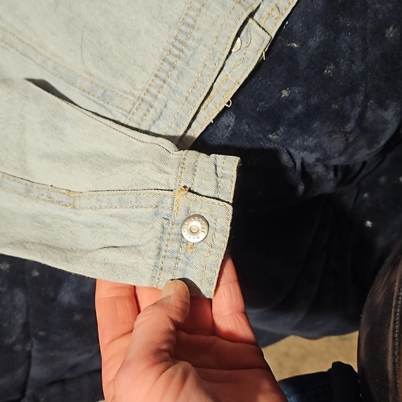 Nanette Lepore Girls Light Blue Jean Jacket - Picture 3 of 6